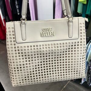 Steve Madden Beige Cut-Out Tote